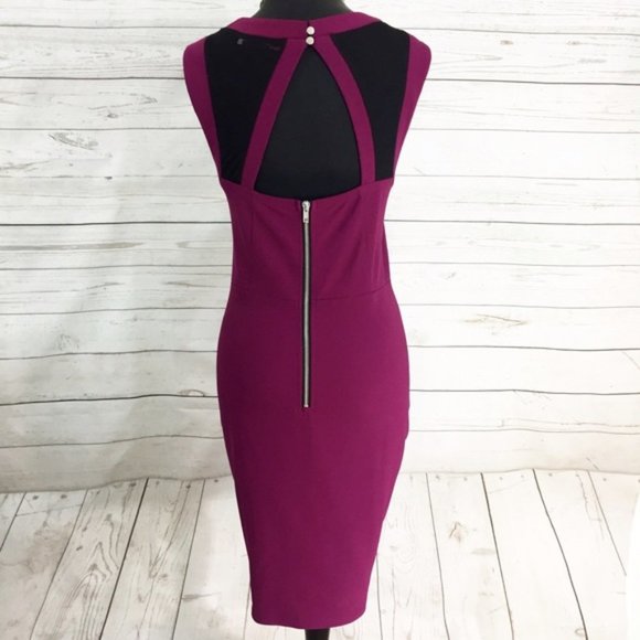 Plus Size Burgundy Purple  All Occasion  Dress - Picture 4 of 5